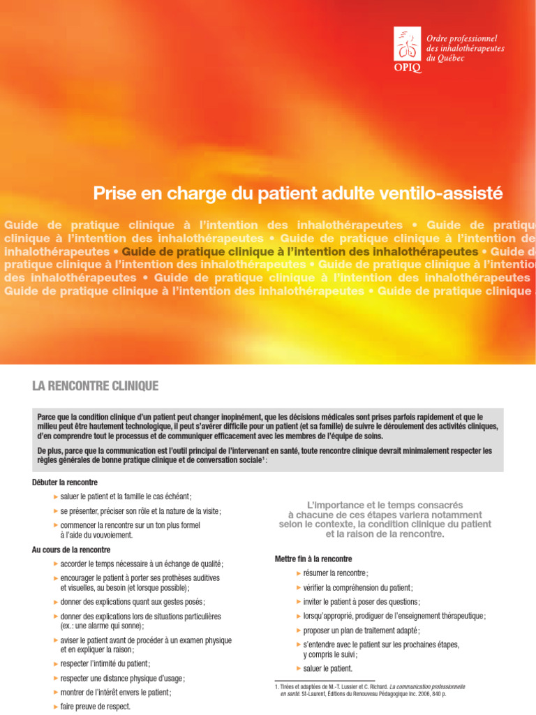 OPIQ Guide PatientVentiloAssiste VF1 (1) | PDF | Médecine clinique