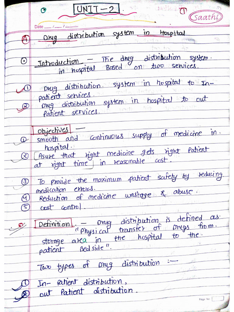 Drug Distribution System in Hospital Handwritten Notes | PDF