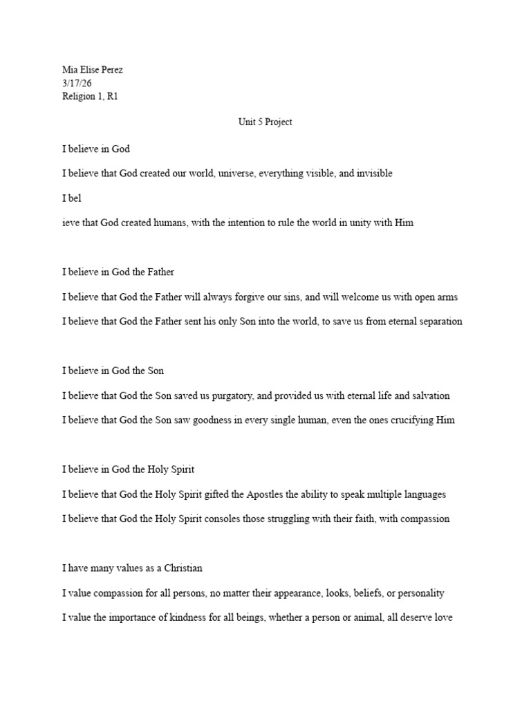 Unit 5 Project - 3-17-26 | PDF