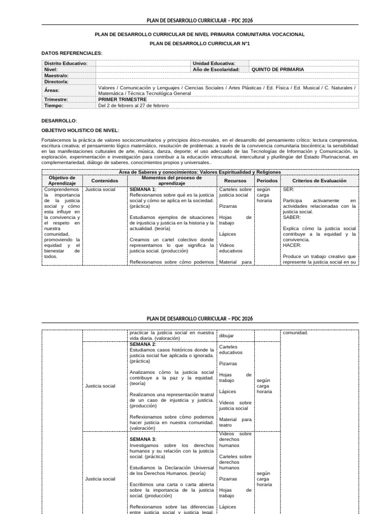 PDC - 5to Febrero 2026 | PDF