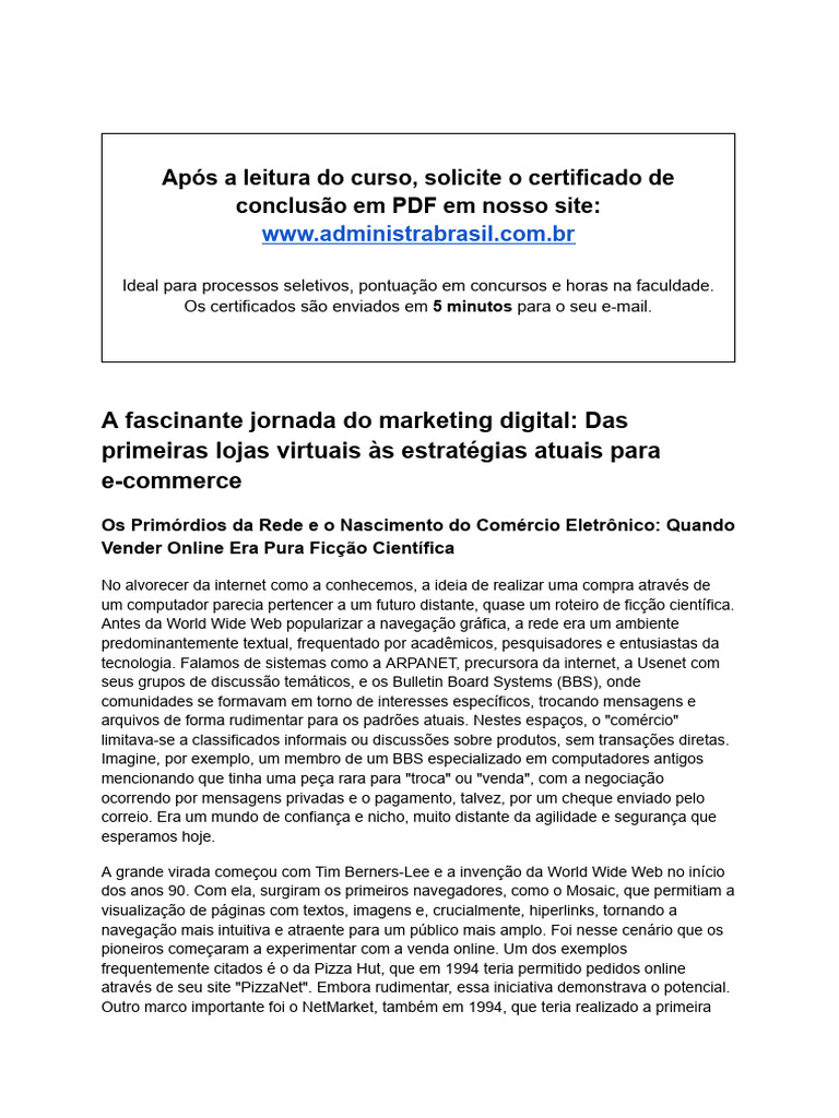 Fundamentos de Marketing Digital para E-Commerce | PDF | SEO | E-commerce