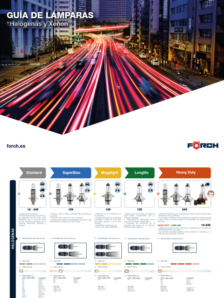 Lámparas Halógenas y Xénon | PDF | Tecnologías automotrices | Industria ...