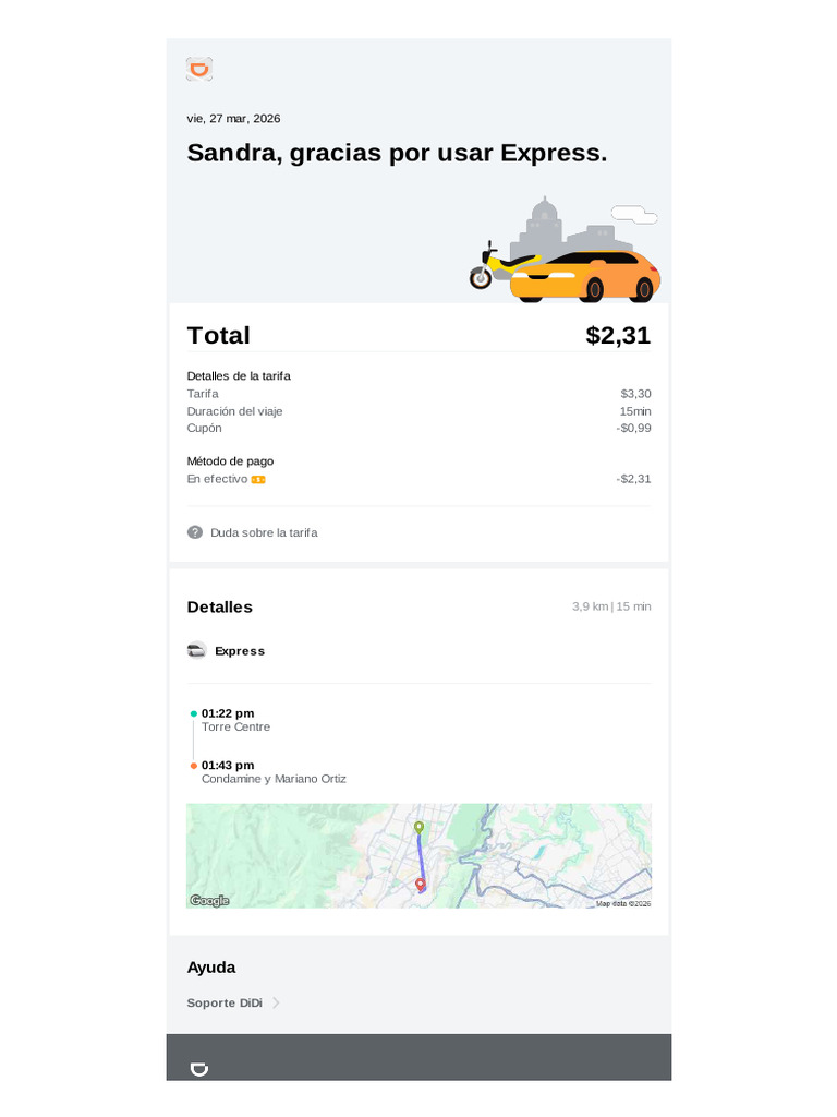 DiDi – Recibo 32 | PDF