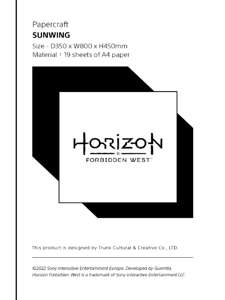 Horizon Papercraft Manual Sunwing Coloured en 01 26jan22 | PDF