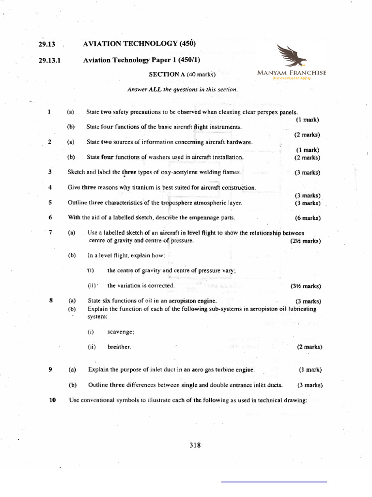 2009 Pp1 Aviation Questions | PDF