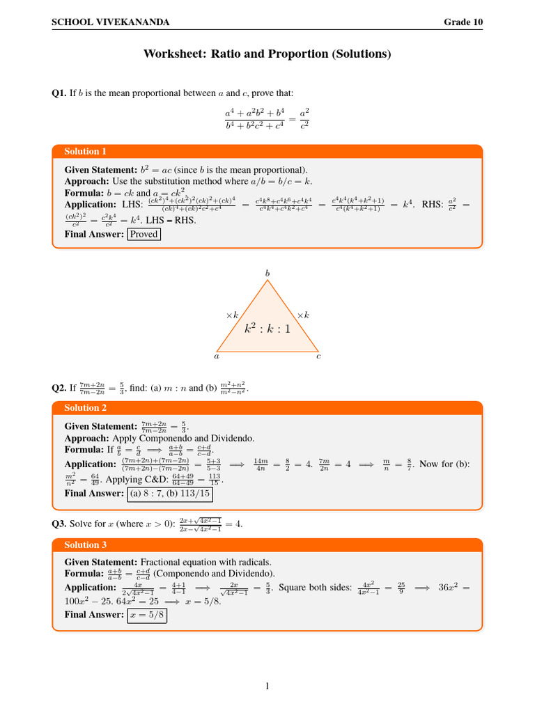 G10 Ratio and Proportion Worksheet AK | PDF | Square Root ...