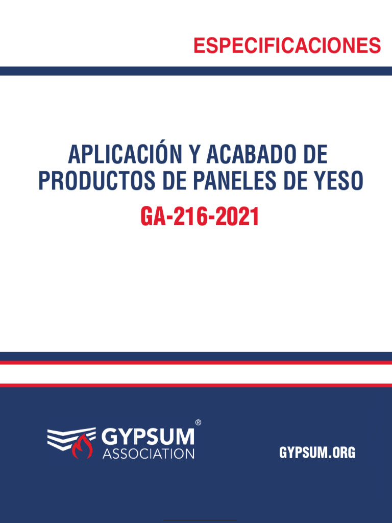 GA216 Spanish-2021 WebVersion | PDF | Paneles de yeso | Tornillo