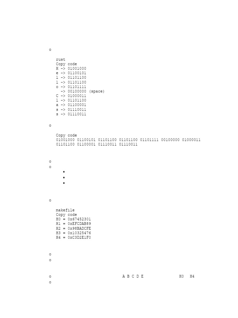 SHA Process For A Message | PDF