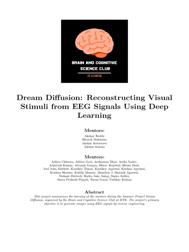 BCS Dream Diffusion NEW Copy | PDF | Electroencephalography | Applied ...