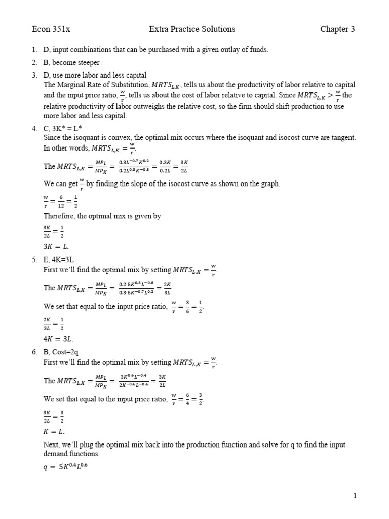 Extra Practice 3 Solutions | PDF