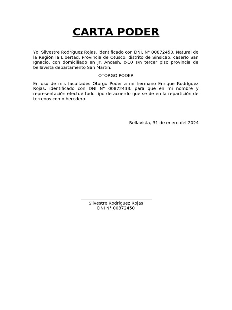 Carta Poder | PDF