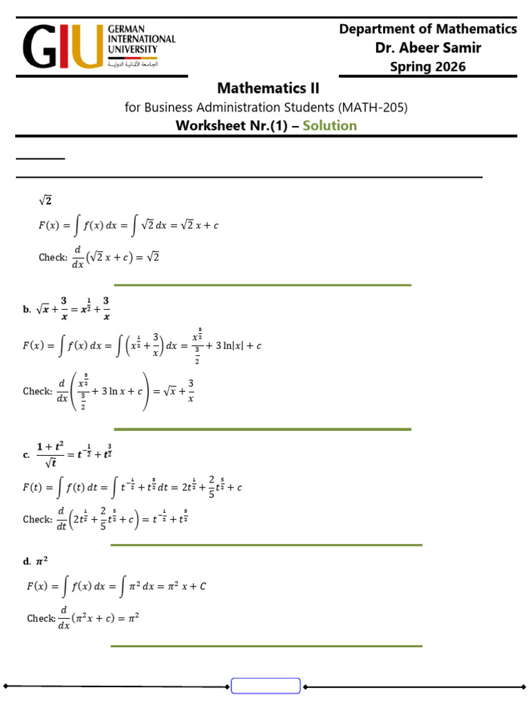 4 - Worksheet (1) - Solution (Tutorial Notes) | PDF | Analysis ...