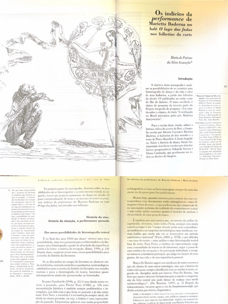 Os indícios da performance de Marietta Baderna - Maria Assunção | PDF