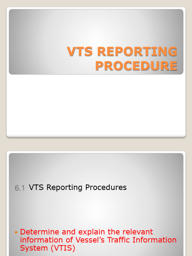 Communication With Port Authorities Vtms | PDF