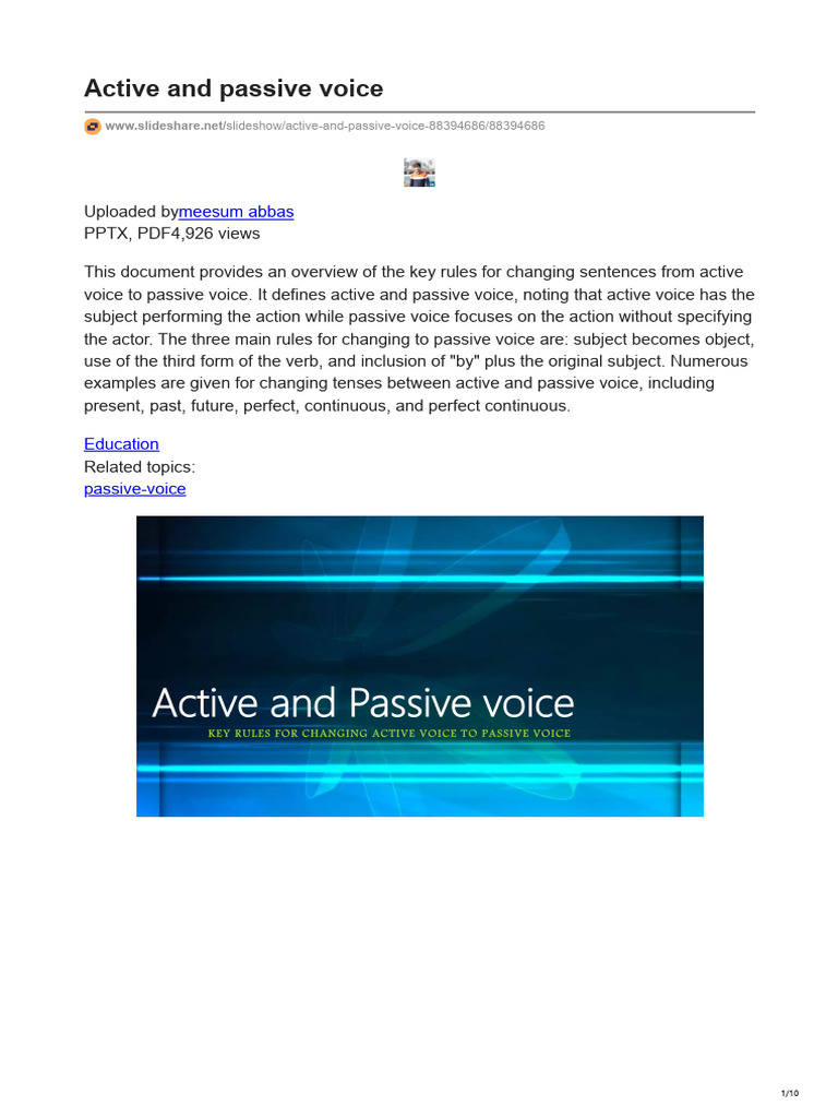Public.slidesharecdn.com-Active and Passive Voice | PDF | Subject ...
