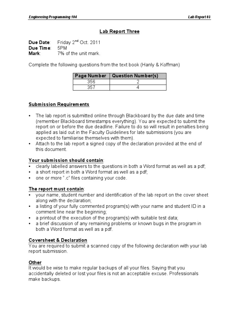 Lab Report Three Due Date: Friday 2 Due Time: 5PM Mark | PDF