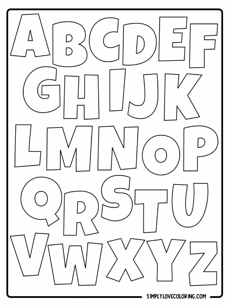 Uppercase Bubble Letters Simplylovecoloring.com | PDF