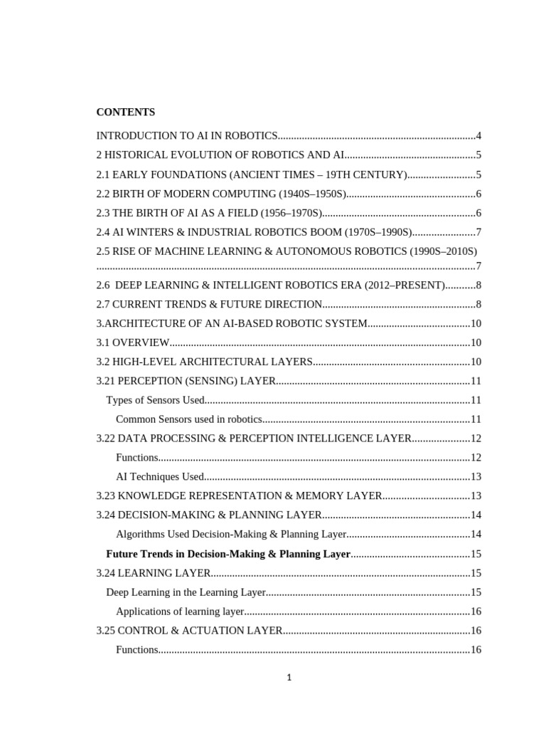 Artificial Intelligence in Robotics | PDF | Artificial Intelligence ...