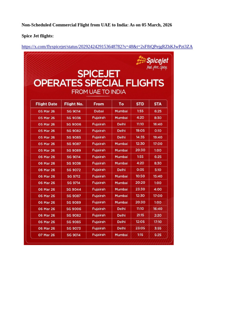 Flight Detail_For Stranded Indians | PDF | Aviation | Civil Aviation