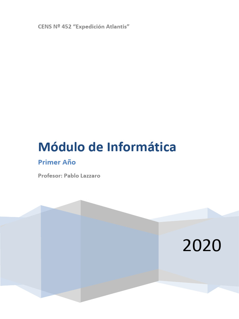 Modulo Informatica - 1 AñoTT | PDF | Hardware de la computadora ...