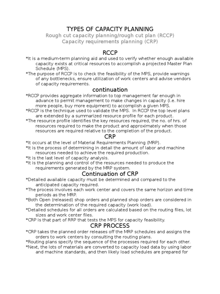 Types of Capacity Planning | PDF | Mathematical Optimization | Economies