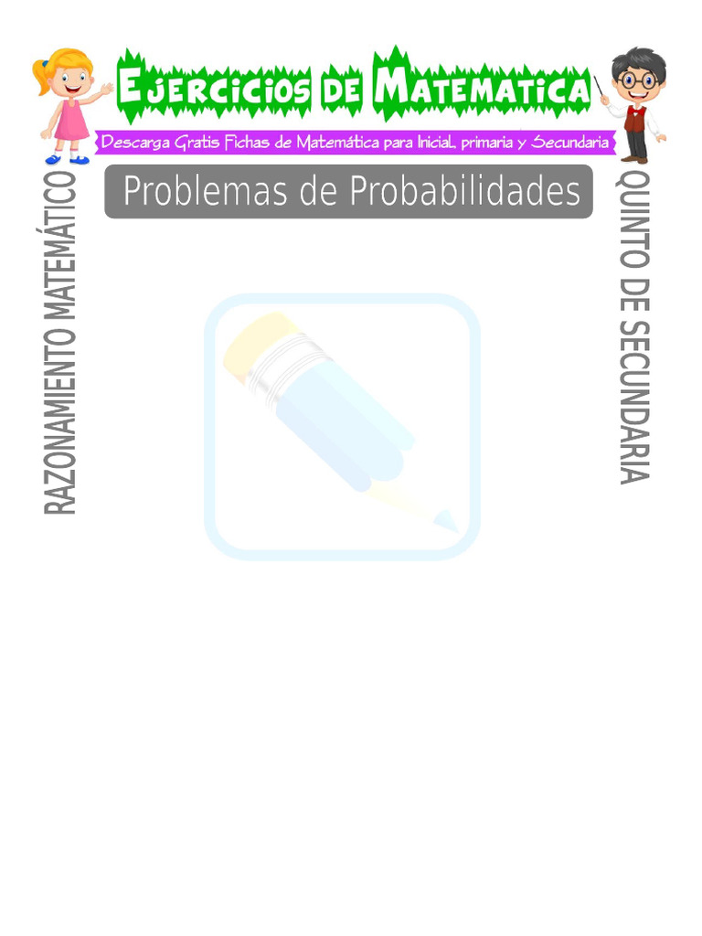 Problemas de Probabilidades para Quinto de Secundaria | PDF ...