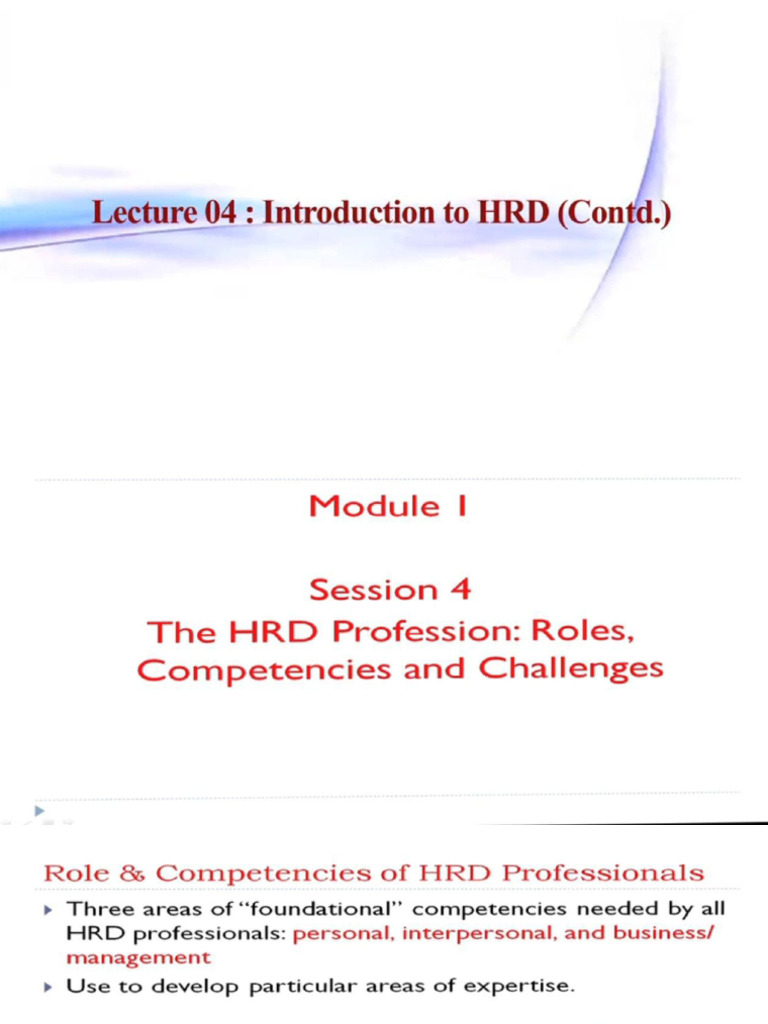 HRD Lec 4 | PDF