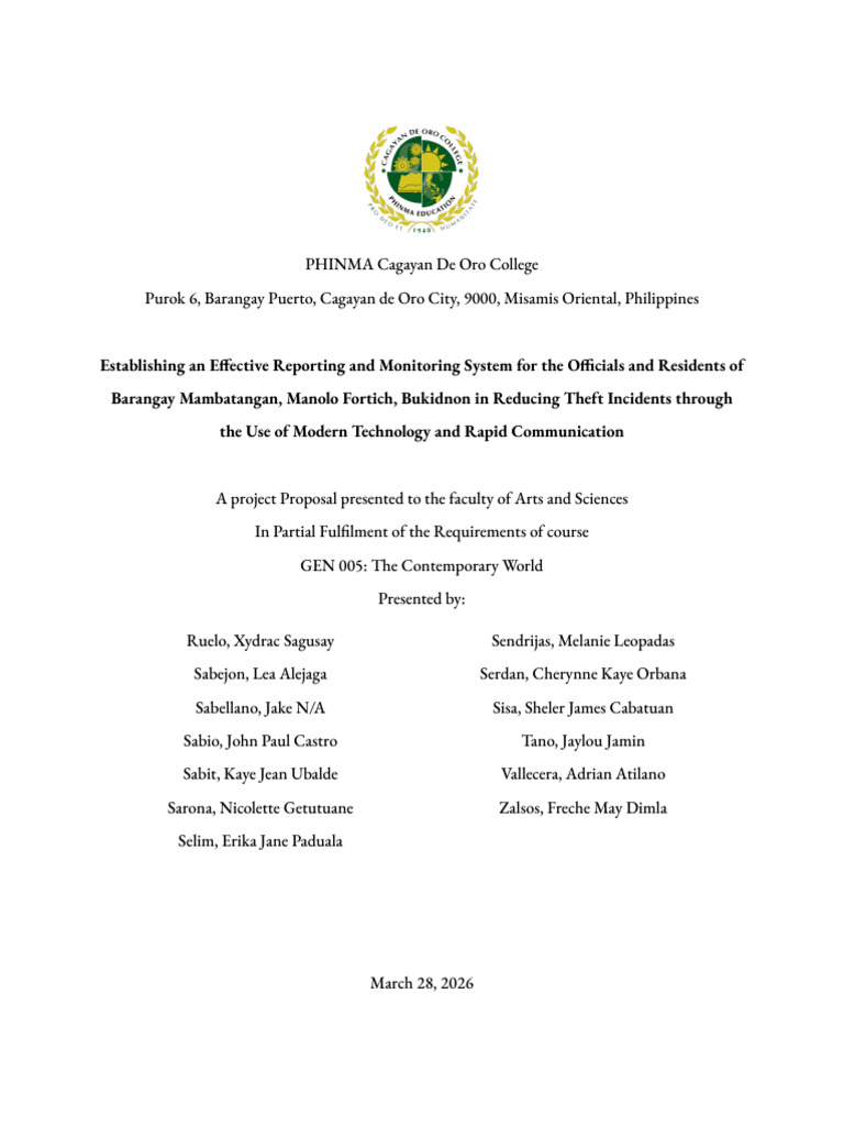 Project Proposal | PDF