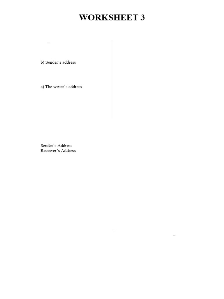 Worksheet 3 | PDF