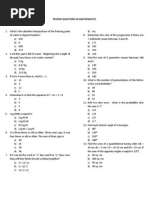 Review Questions in Mathematics