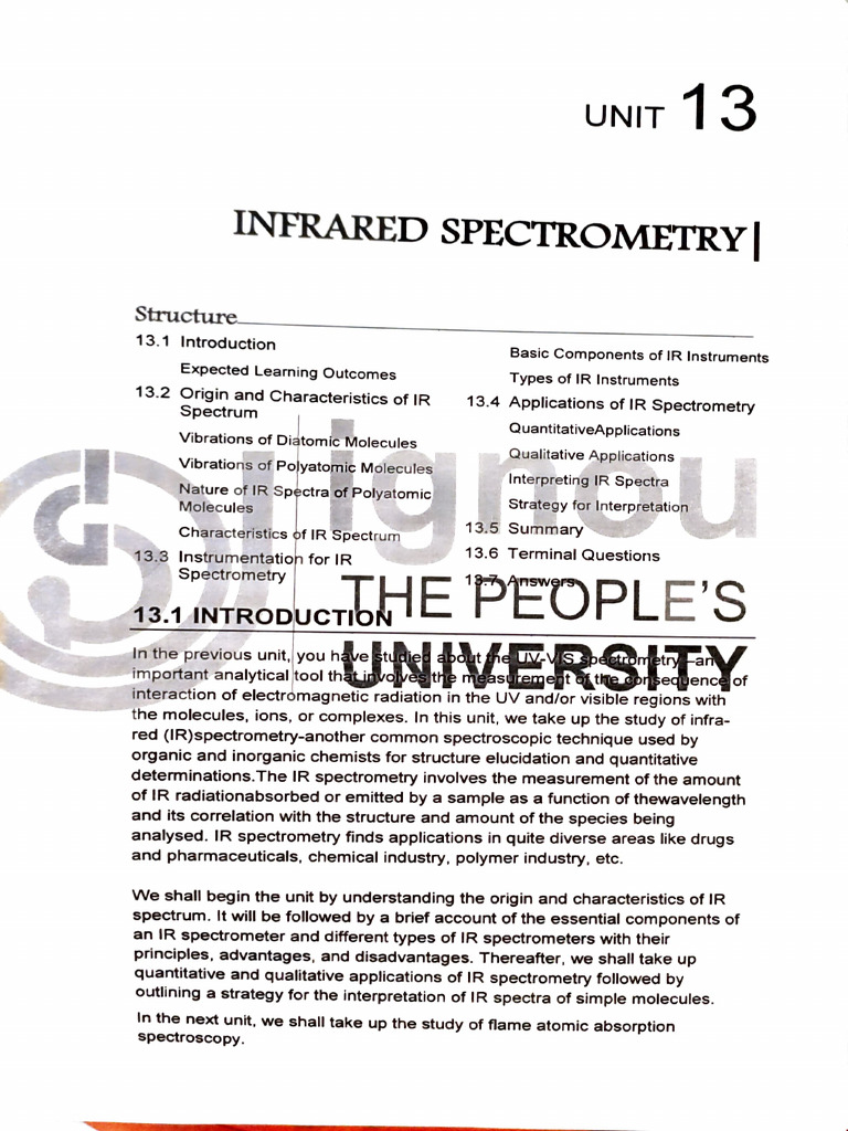 AMG - IR Spectroscopy | PDF | Infrared Spectroscopy | Spectroscopy
