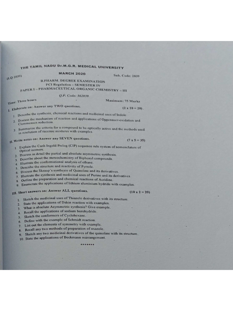 4th Sem Question Paper | PDF
