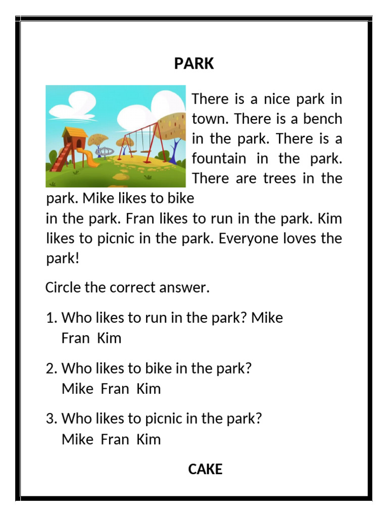 Grade 1 Reading Comprehension (New Set) | PDF