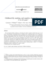 Childhood IQ, Smoking, and Cognitive Change From Age 11 To 64 Years