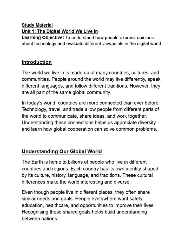 Study Material | PDF