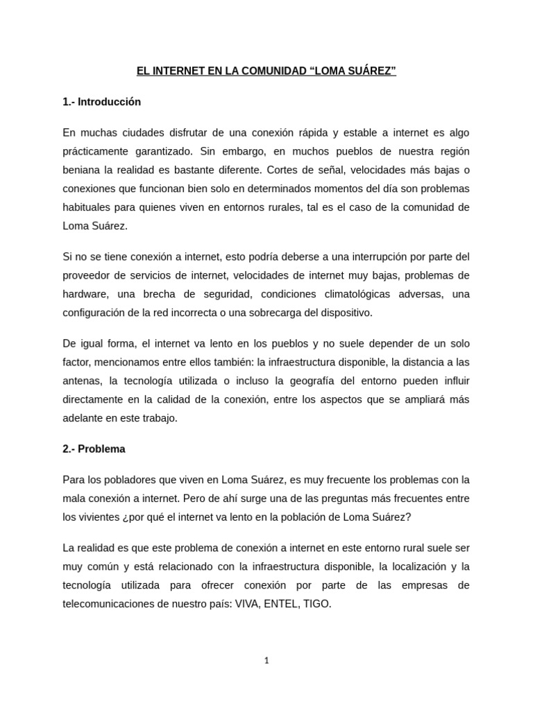 PROBLEMA DE INTERNET (1) | PDF | Internet | Enrutador (Computación)