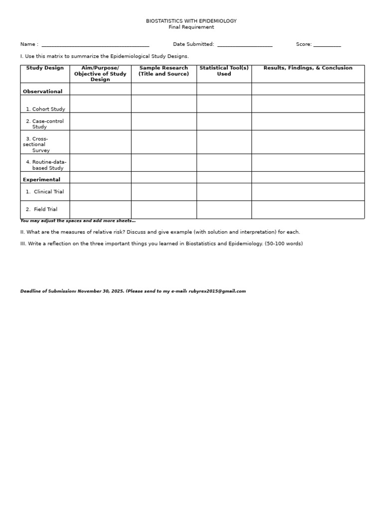 Final Requirement Matrix | PDF