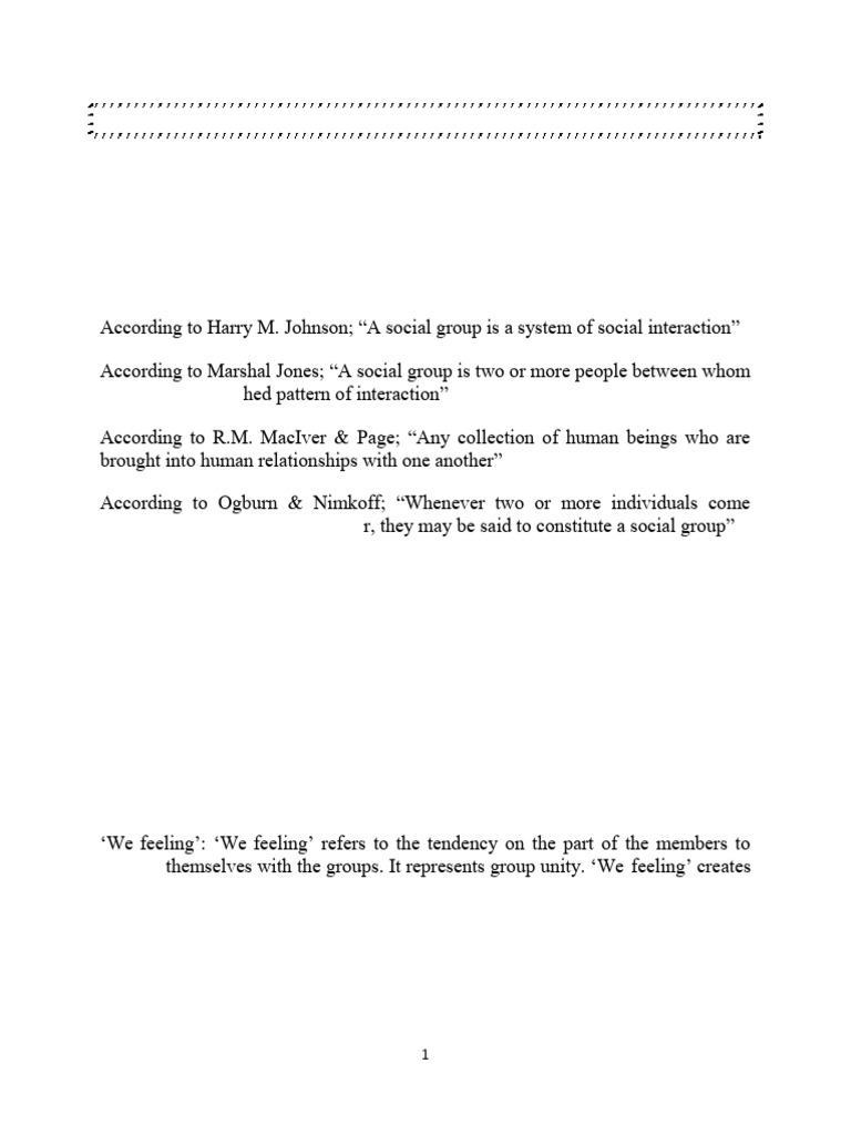 Social Group | PDF