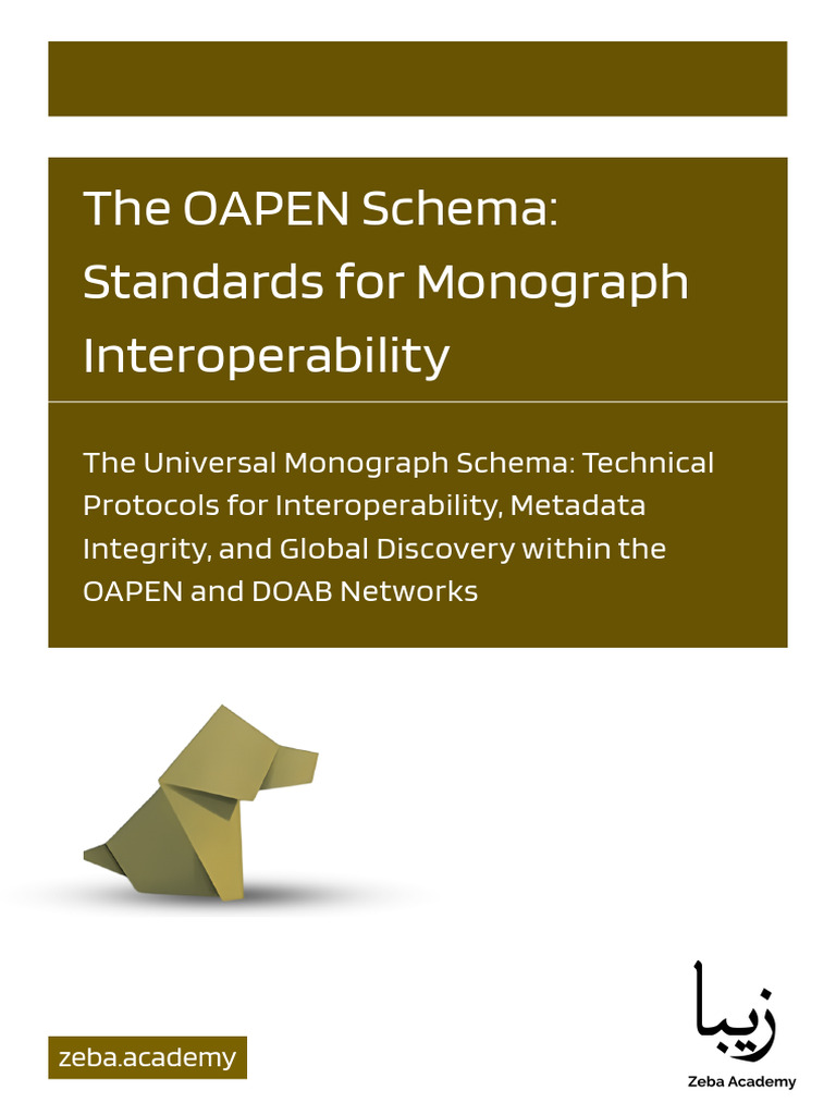 The OAPEN Schema: Standards for Monograph Interoperability | PDF ...