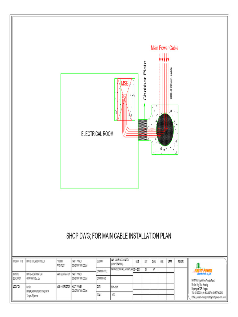 Main Cable Installation Plan | PDF | Technical Drawing | Building ...