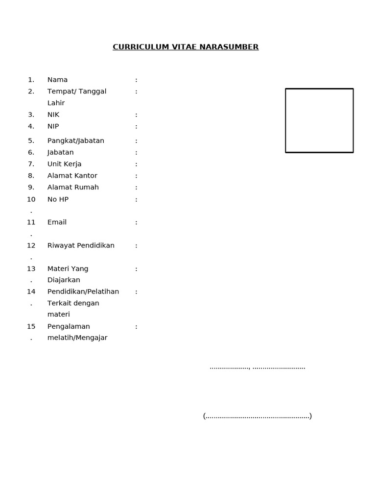 5. Template CV Narsum | PDF