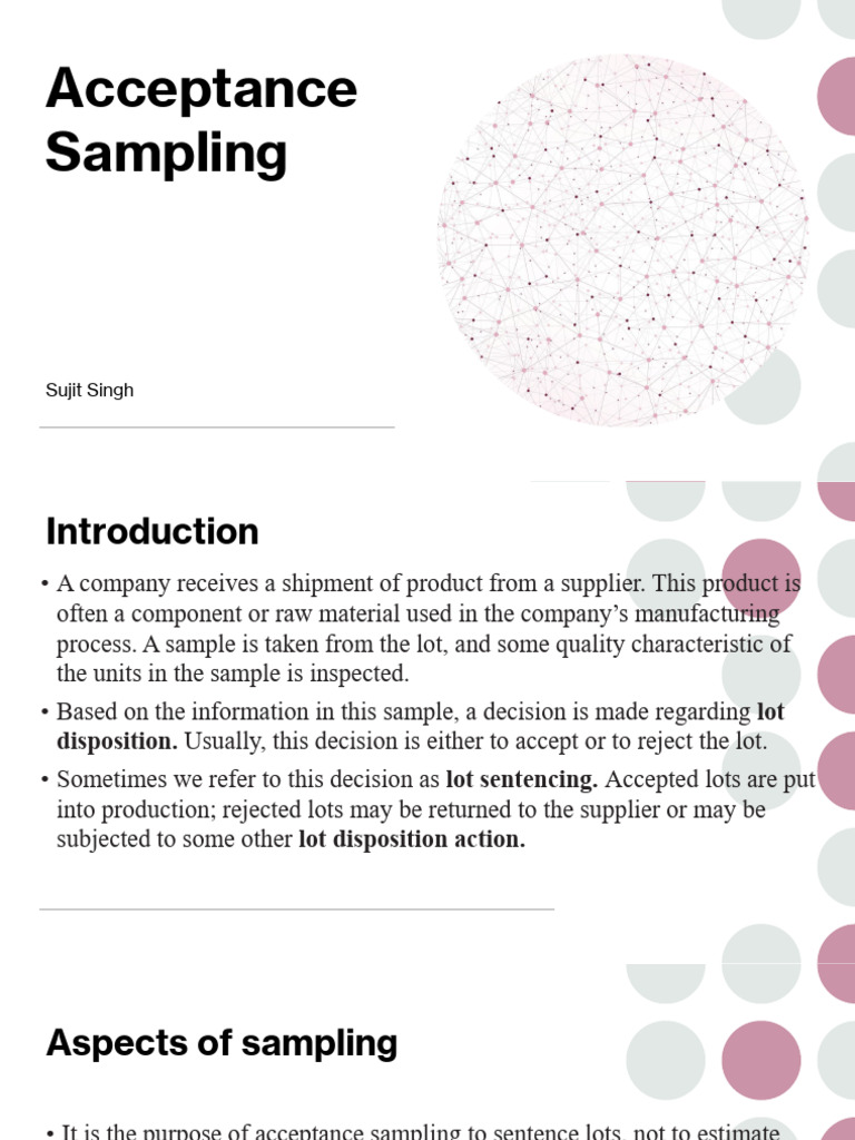 PPT Acceptance Sampling | PDF | Sampling (Statistics)
