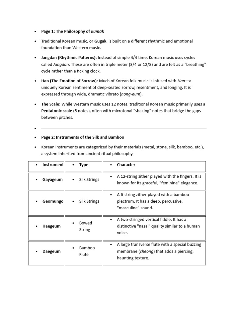 Music - Korean Music | PDF | Performing Arts | Musicology