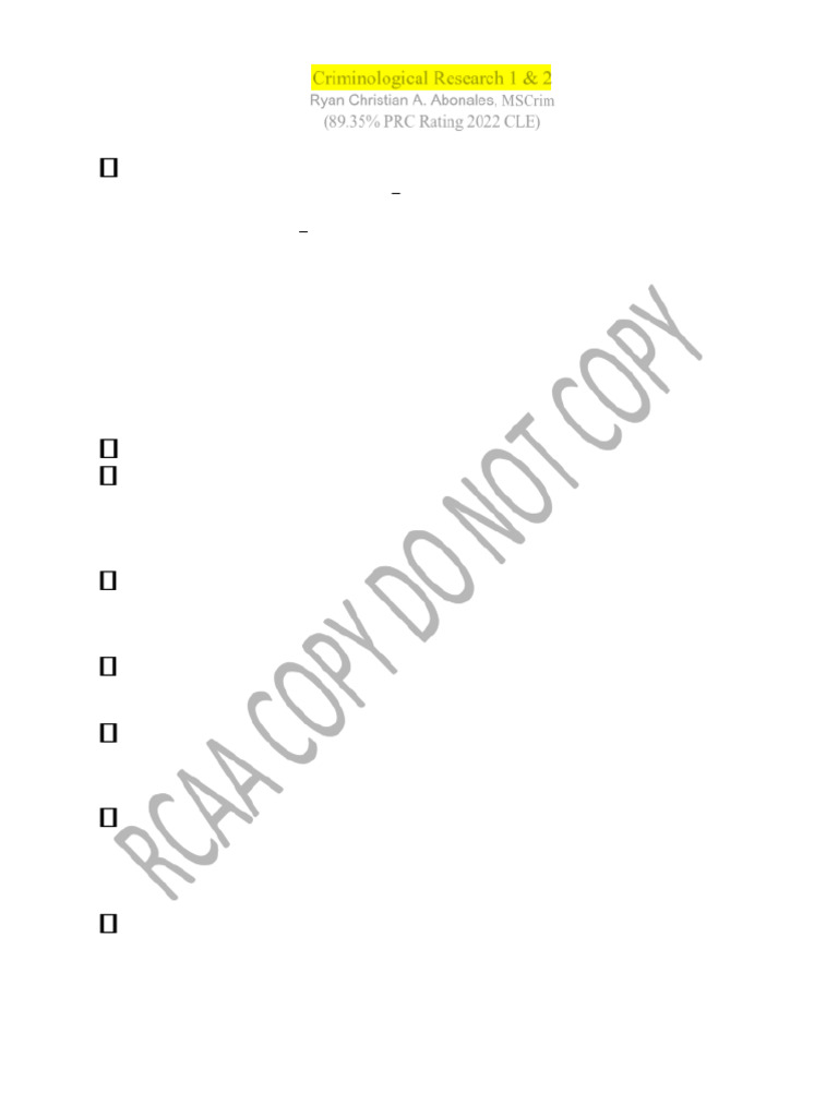 Criminological Research | PDF | Level Of Measurement | Statistics