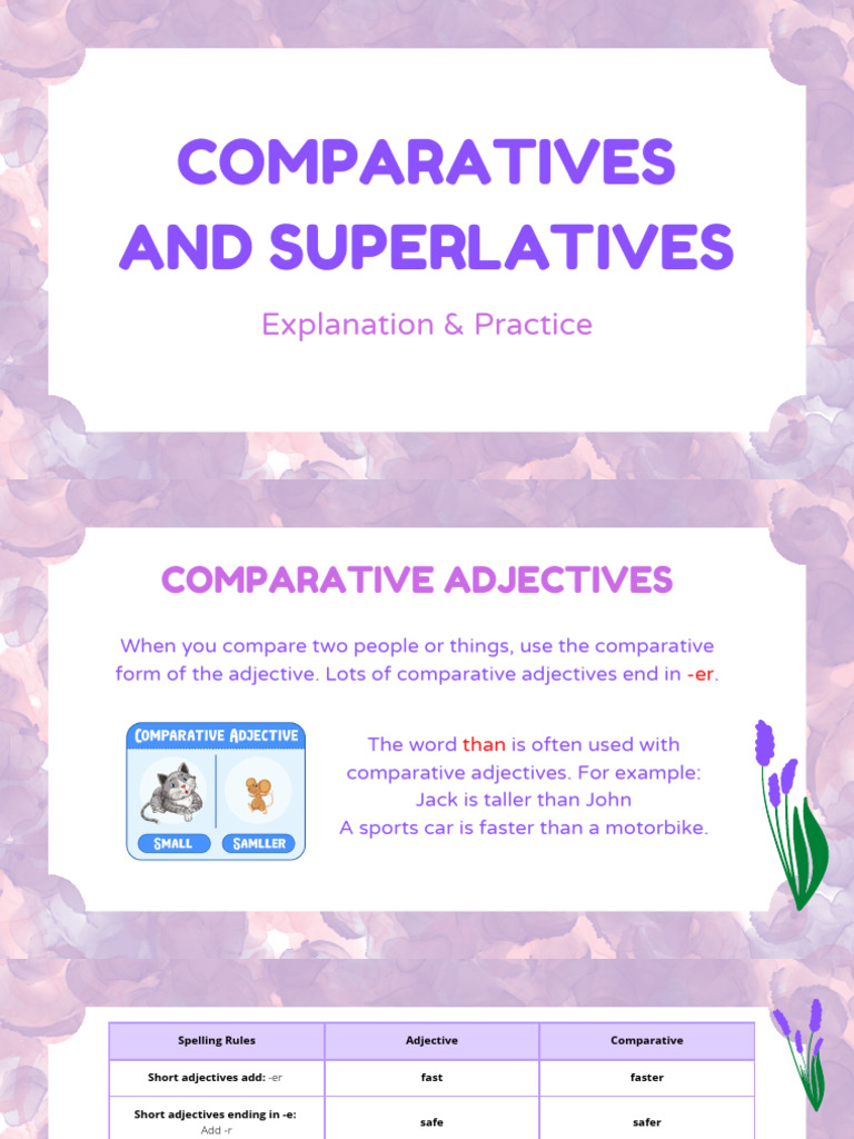 Comparatives and Superlatives | PDF | Adjective | Linguistic Typology