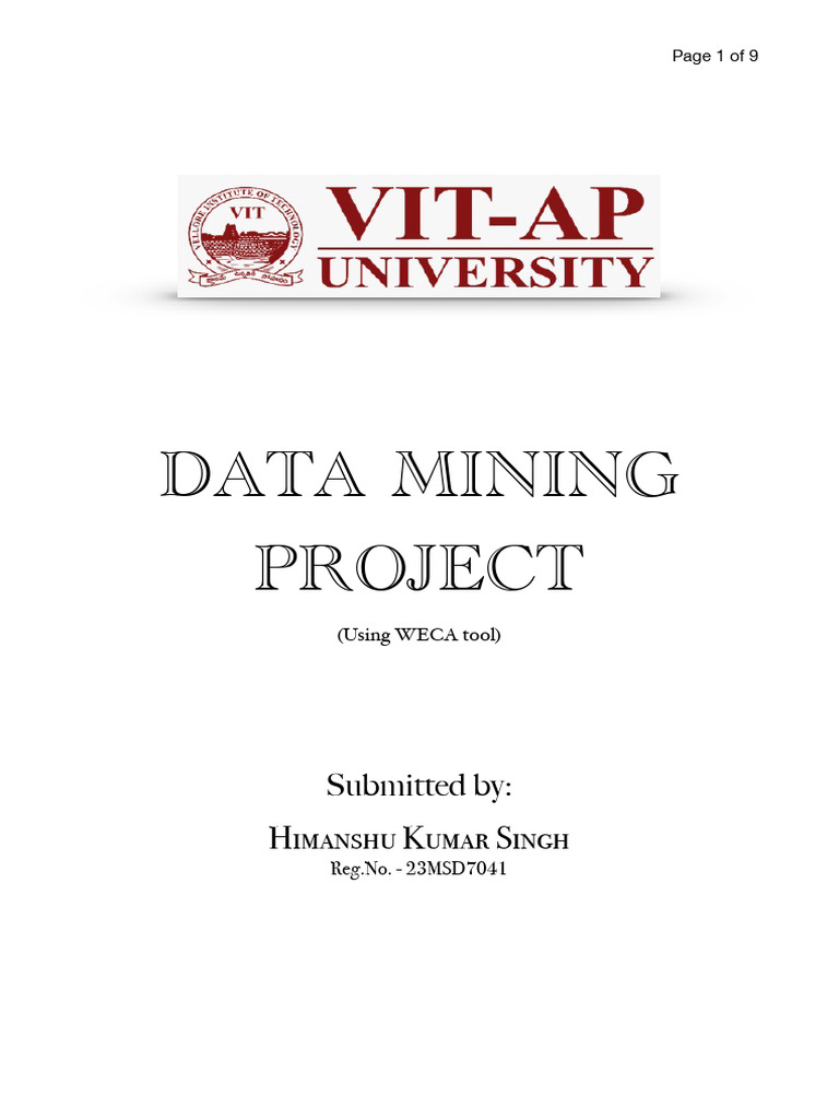 Data Mining Weca Project | PDF