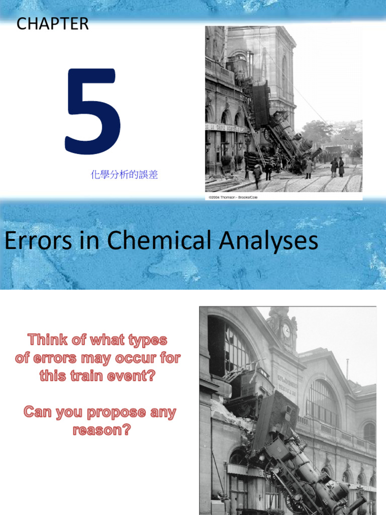 Errors in Chemical Analyses | PDF | Accuracy And Precision ...