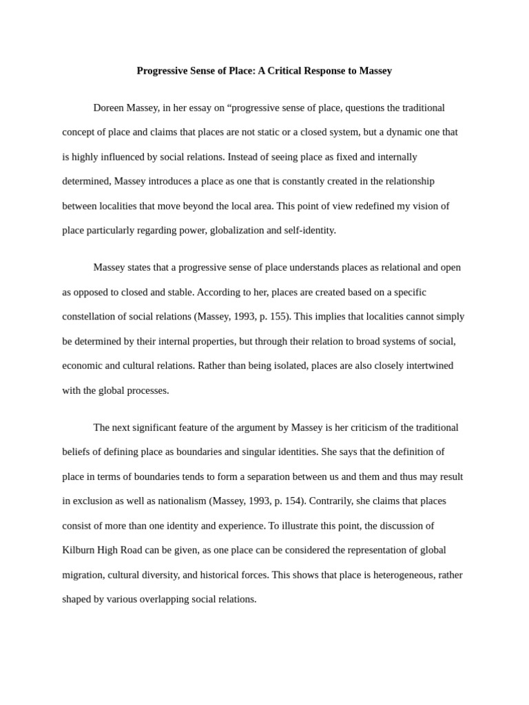 Progressive Sense of Place - Copy | PDF | Concept | Experience