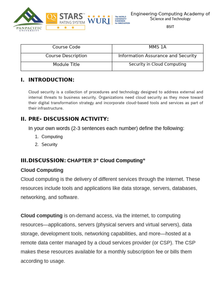 IAS Module 2 | PDF | Cloud Computing | Computer Security