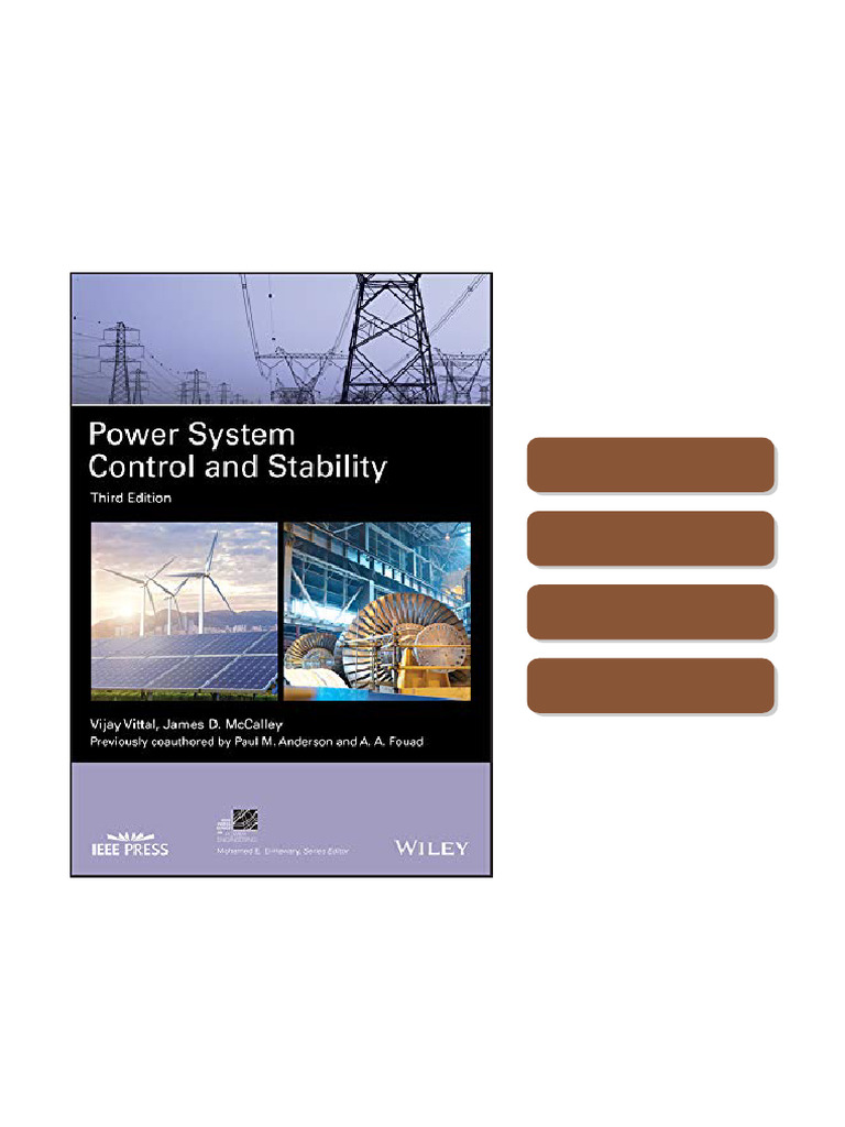 Power System Control and Stability 3rd Edition Paul M Anderson access ...